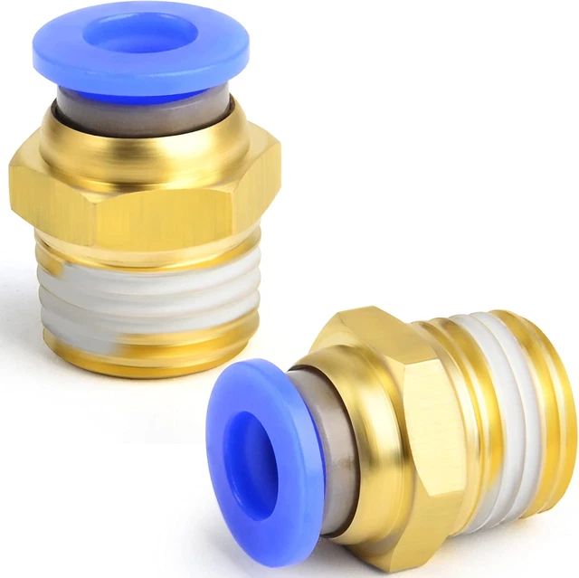 12 Pezzi 5/32" Dritto Push Per Collegare Raccordi Pneumatici, 2 Vie In Plastica A Sgancio Rapido PU Air Line Adapter (12 Mm - Foto 5