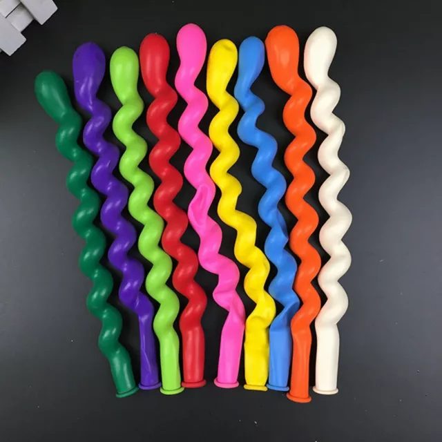 50pcs Mixed Color Spiral Long Latex Balloons Wedding Kids Birthday Party Decor