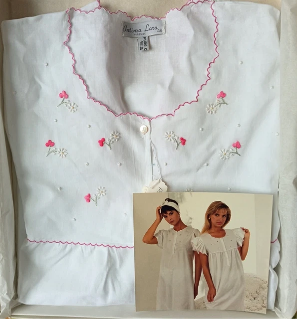 Camicia Da Notte Donna In Cotone 100% - Maniche Corte E Bottoni Frontali - Foto 5