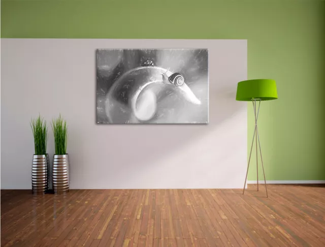 Un Caracol Y Ladybug de Una Planta Foto en Lienzo Decoración Pared Impreso 2