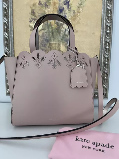 NWT Kate Spade MINI MINA BLUSH PINK LEATHER HANDBAG SATCHEL WKRU5881