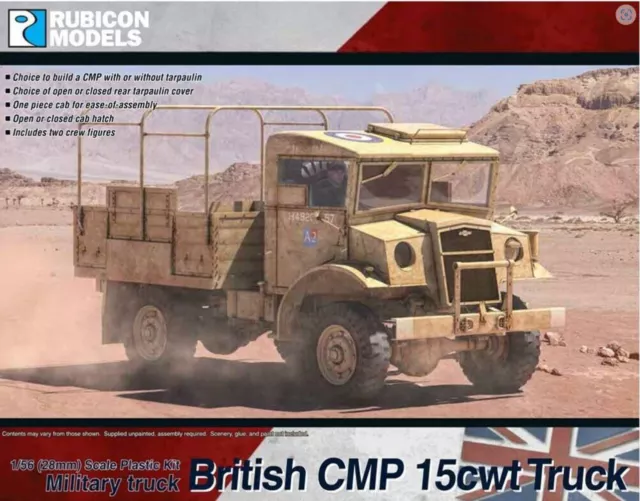Rubicon Models 280056 1/56 British Cmp 15Cwt Truck Plastic Model Kit