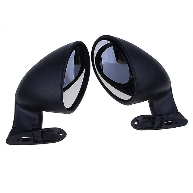 Pair Universal Car Auto Rear Side View Mirror Exterior Mrrior Assembly Black