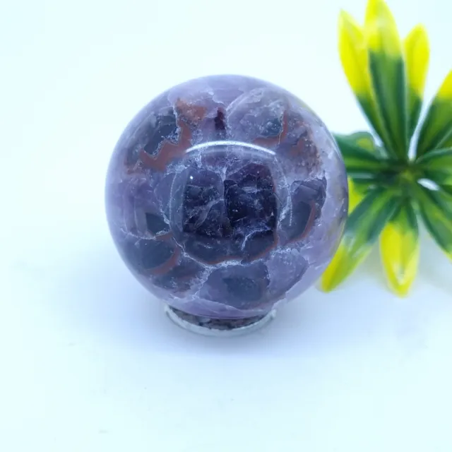 Natural Loose Gemstone Certified 47.17 mm Round Amethyst Healing Sphere J290