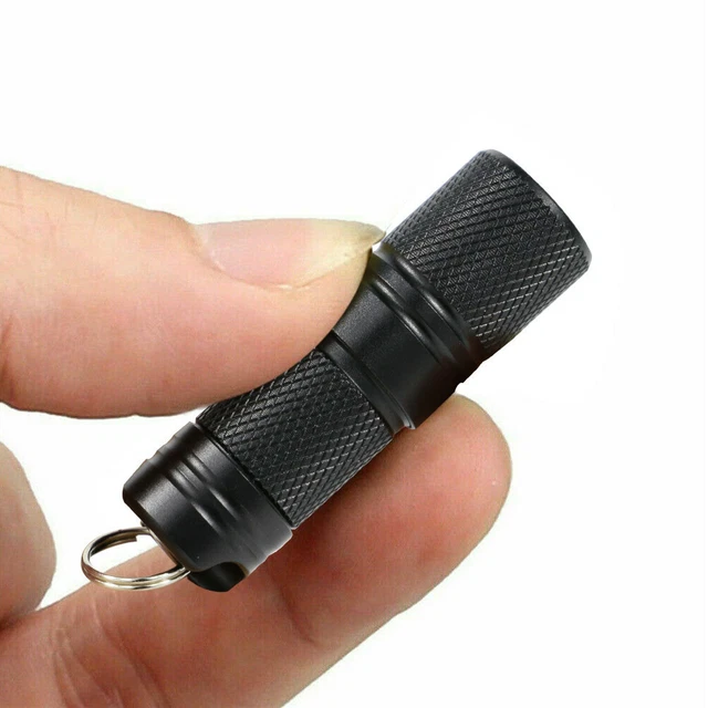MINI USB RECHARGEABLE 530LM EDC LED KeyChain Flashlight Key Ring Pocket
