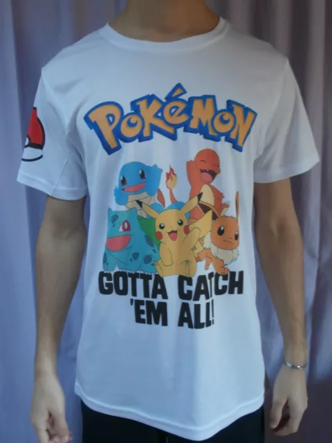 POKEMON cartone animato MAGLIA T-SHIRT maglietta carte gioco NUOVA MOLTO BELLA