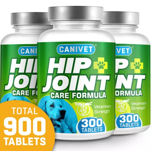 3 Tubs OFFER| CANIVET Dog Joint Supplement 300 Tablets UK MADE | RRP £24.99 Each