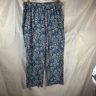 Kim Rogers Ladies Paisley Lounge Pants Size Small Light And Soft