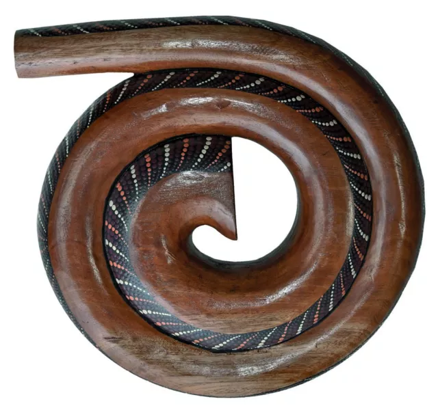 Handmade Didgeridoo spiral big Suar, 14" diameter  Painted
