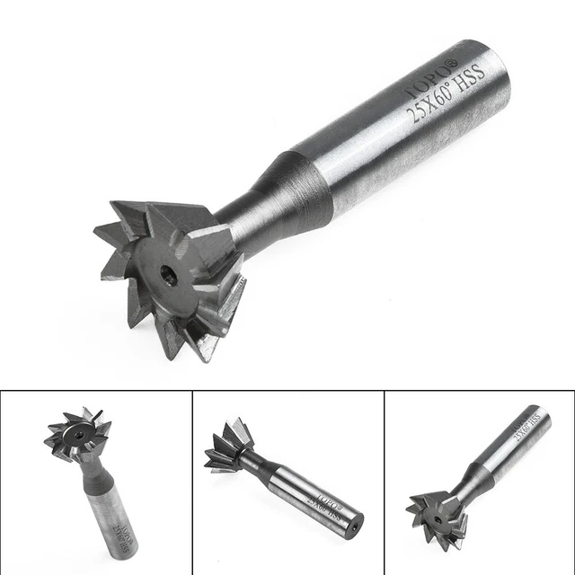 1*HSS 25MM X 60 Degree Dovetail Cutter Milling End Mill High Speed ...