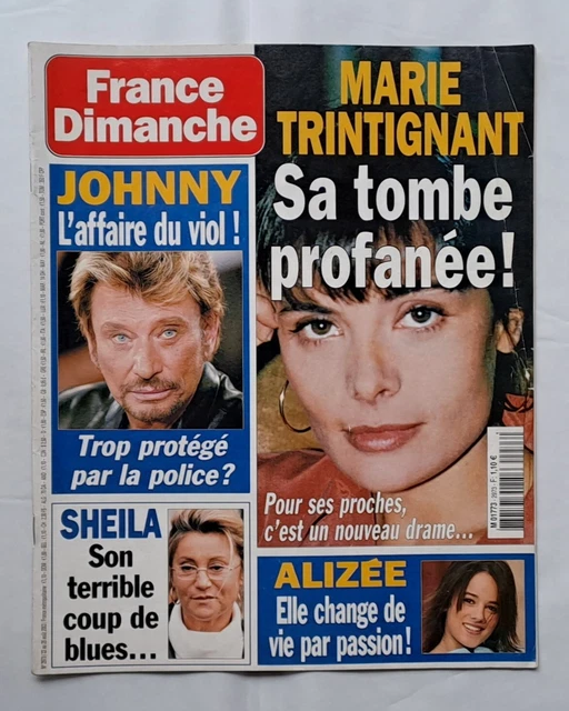 SHEILA JOHNNY HALLYDAY Karen MULDER Bertrand CANTAT France Dimanche