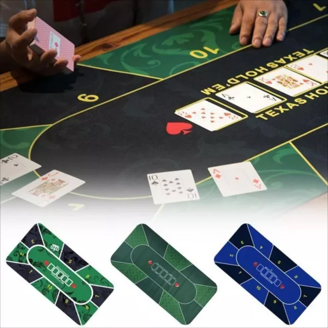 Texas Hold'em Poker Table Top Baize Roulette Casino Cloth  Family Party