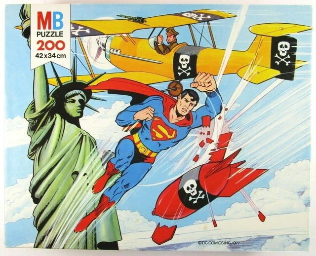 Puzzle MB 200 Série Super Héros Superman Complet 1977 - Occasion Collection BD/film