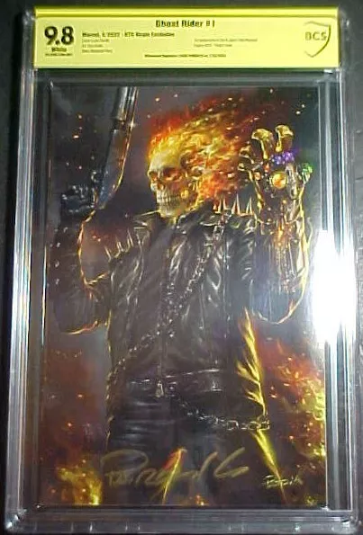 Cbcs 9.8 Parrillo Signed Ghost Rider #1- Virgin Variant! 2022 Marvel Comics