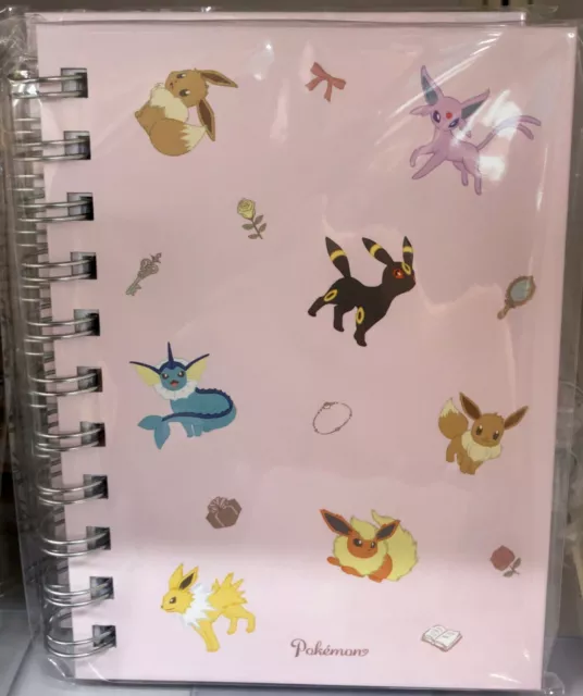 Pokemon A6 Ring Notebook Cafe Stationery 013192 Pikachu Eevee Pocket  Monsters