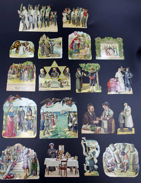 aussergewöhnlich schönes Konvolut 18 Oblaten Juden, Judaica 1900 geprägt aussergewöhnlich schönes Konvolut 18 Oblaten Juden, Judaica 1900 geprägt