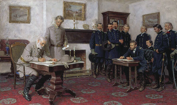 Tom Lovell Surrender At Appomattox Giclee on Canvas