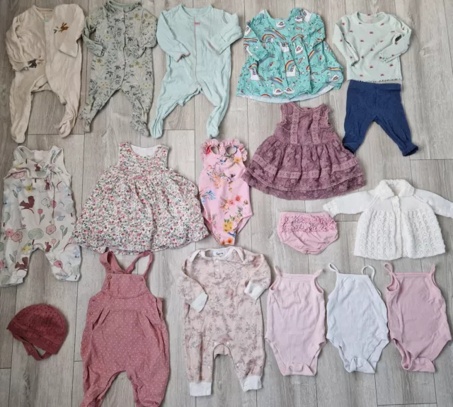 Baby Girl Clothes Bundle 3-6 Months Outfits Summer Next M&S Mothercare Tu 18 pcs