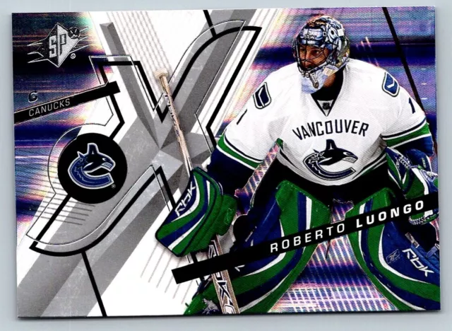 2008-09 ROBERTO LUONGO VANCOUVER CANUCKS #4 UPPER DECK SPx HOCKEY CARD UD 2008 1