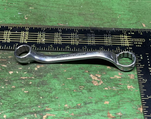 BRITOOL 7/16BS 3/8W WHITWORTH STUBBY Deep Offset Box End Wrench Made In ENGLAND