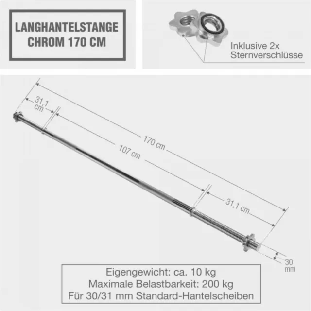 GORILLA SPORTS® Hantelset 60kg Gripper Gewichte Langhantelstange Kurzhanteln Set 2