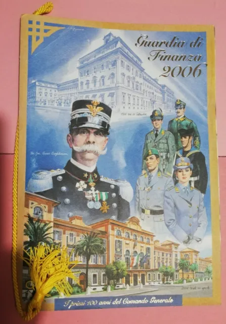 Calendario storico Guardia di Finanza 2006, originale.