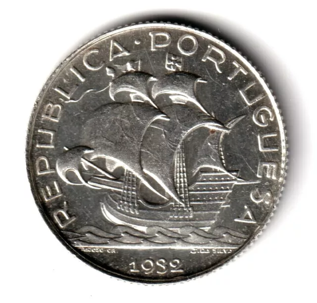 PORTUGAL 2,5 escudos plata 1932 BARCO - muy bella