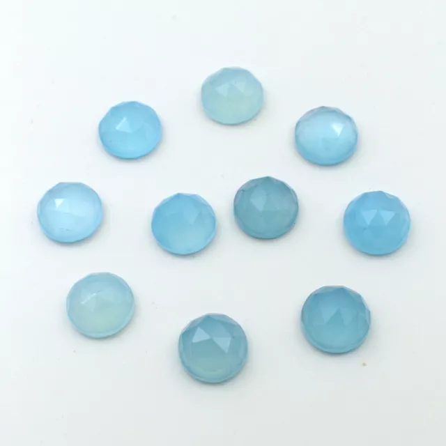 Chalcedony Round Shape Calibrated Cabochon, Hand Crafted Jewelry Making Gemstone