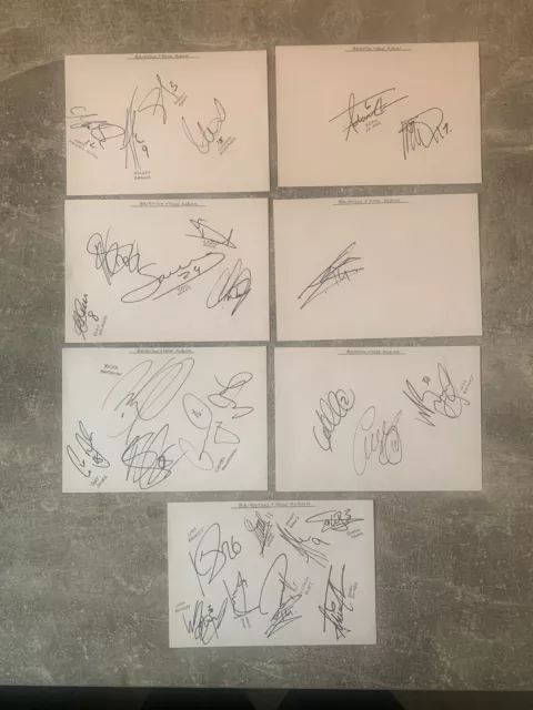 28 x BRIGHTON AND HOVE ALBION signatures - hand signed - white autograph paper