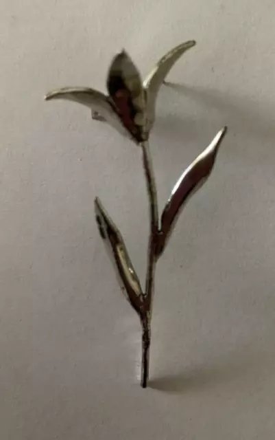 Fiore reciso Giglio Microfusione Argento 100% BOMBONIERA