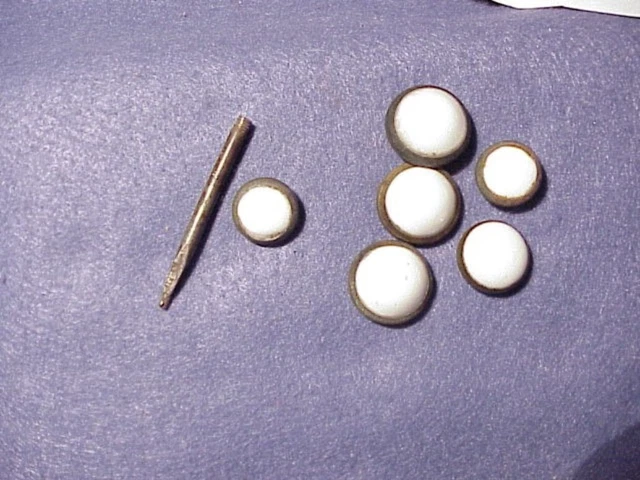 VICTORIAN PICTURE NAIL PORCELAIN COVERS~6~ w/ONE SCREW (L)