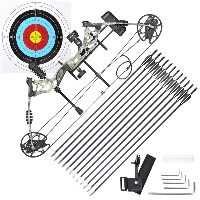 PRO COMPOUND BOW Kit 70 Lbs For Adult Hunting Target Practice Archery