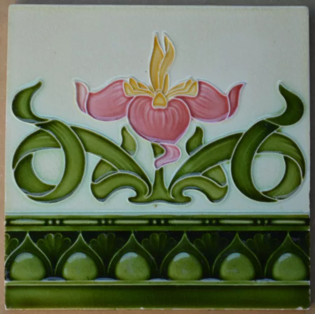 Alfred Meakin - Antique Art Nouveau Majolica Tile C1900