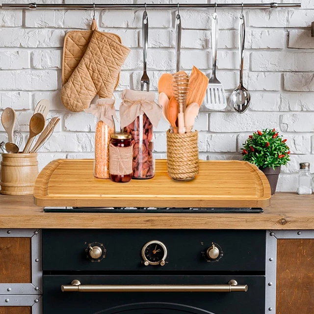 EXTRA LARGE STOVE Top Cover for Gas & Electric Stove,30 x 20" Bamboo