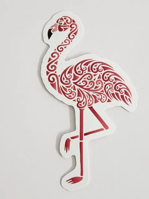 Standing Flamingo with Multiple Pattern Coloring Sticker Decal Embellishment Fun