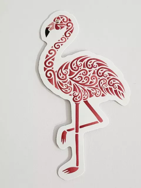 Standing Flamingo with Multiple Pattern Coloring Sticker Decal Embellishment Fun