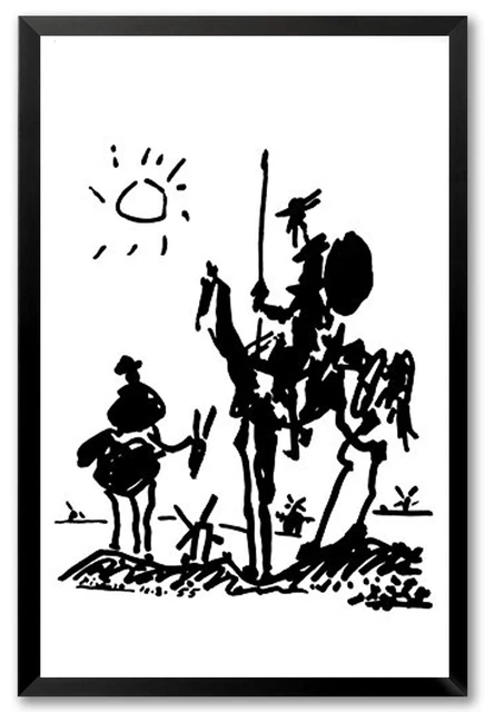 Custom Framed Don Quixote by Pablo Picasso 24x36 Poster Famous Man of La Mancha Custom Framed Don Quixote by Pablo Picasso 24x36 Poster Famous Man of La Mancha