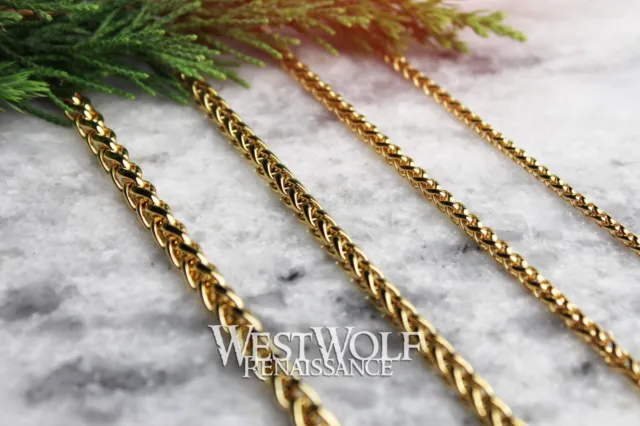 Braided Wheat Style Chains for Pendants - Necklace/Gold/Viking/Celtic/Jewelry