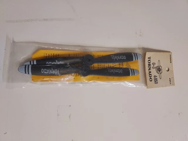 Vintage pair of Tornado Grish RC Airplane Nylon blades  Propellers size 6-3 NOS