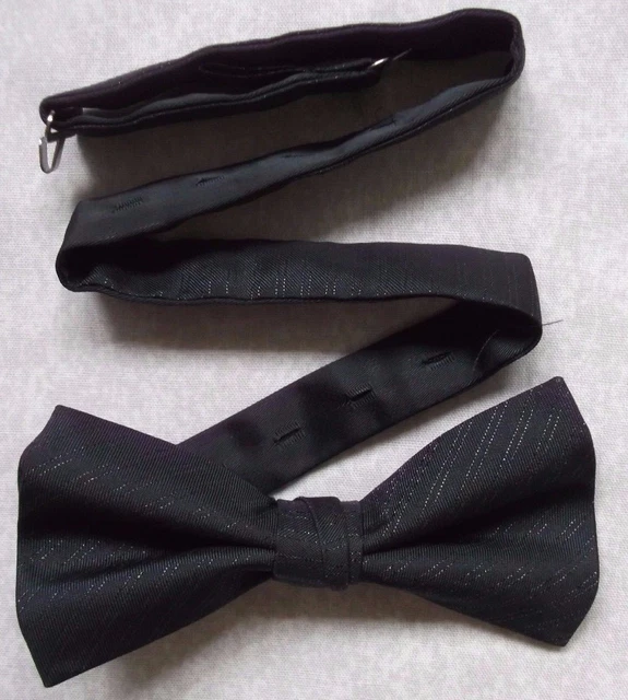 Vintage Bow Tie MENS Dickie Bowtie Adjustable SPARKLING BLACK