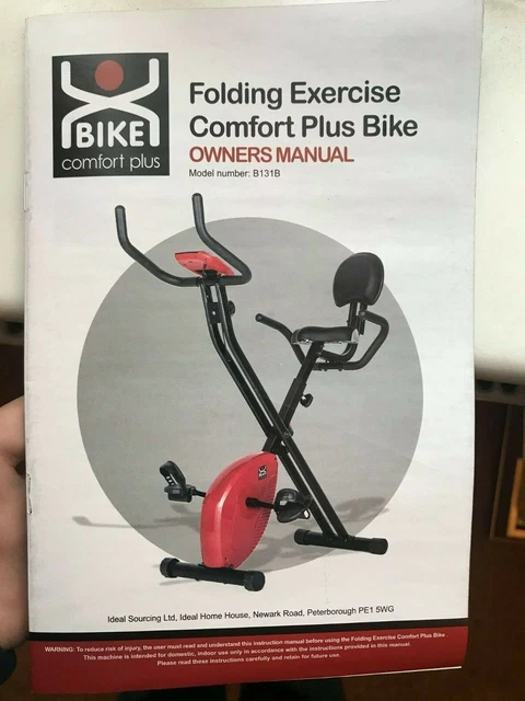 BIKE COMFORT PLUS Folding Exercise Bike Model B131B Colour Red
