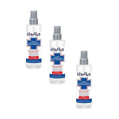 Set 3 pezzi Pharmalife VirPur Spray mani e superfici da 250 ml. cad.
