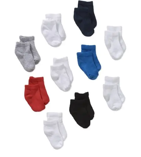 Garanimals Assorted Baby Toddler Boys Ankle Socks, 10-pack - BUY MORE & SAVE 10%