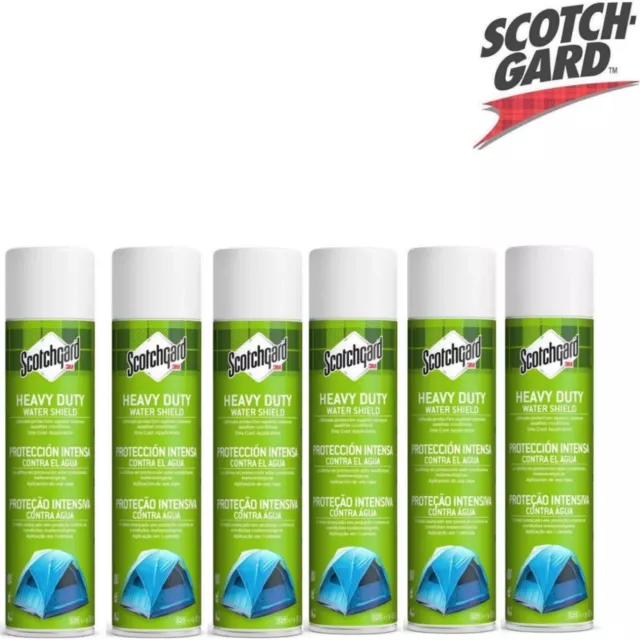 6 x Scotchgard Heavy Duty Water Shield 400ml Green With Improved Formulation