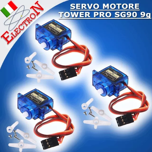 3x MICRO SERVO MOTORE TOWER PRO SG90 9g Robot Helicopter Airplane Arduino 180°