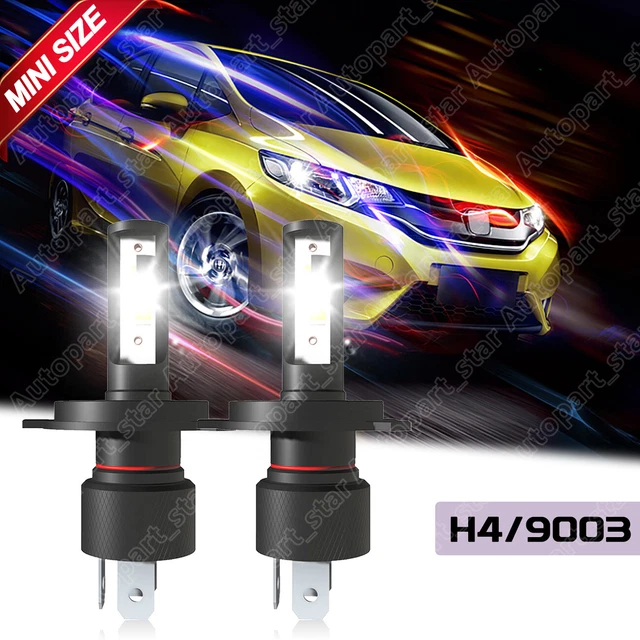 H4 9003 LED Headlights Bulbs Kit High Low Beam 6000K Bright White Plug&Play Kits
