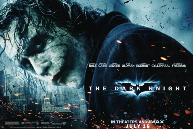 The Joker Heath Ledger Dark Knight Landscape Batman Movie Print Premium Poster 2