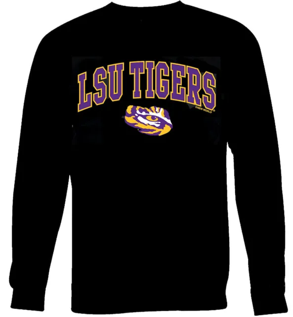 LSU Men's Black Collegiate Arch Long Sleeve T Shirt