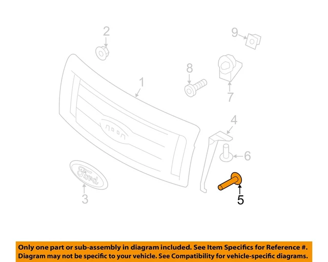 FORD OEM 09-14 F-150-Grille Grill Bracket Bolt W709931S439