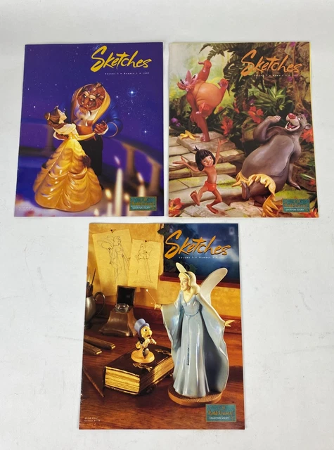 Walt Disney Sketches Magazine 1997 ~ Volume 5 ~ No. 1, 2, 3 ~ Vintage Belle